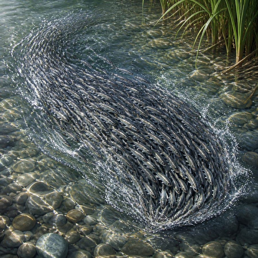Pebble Minnow Swarm