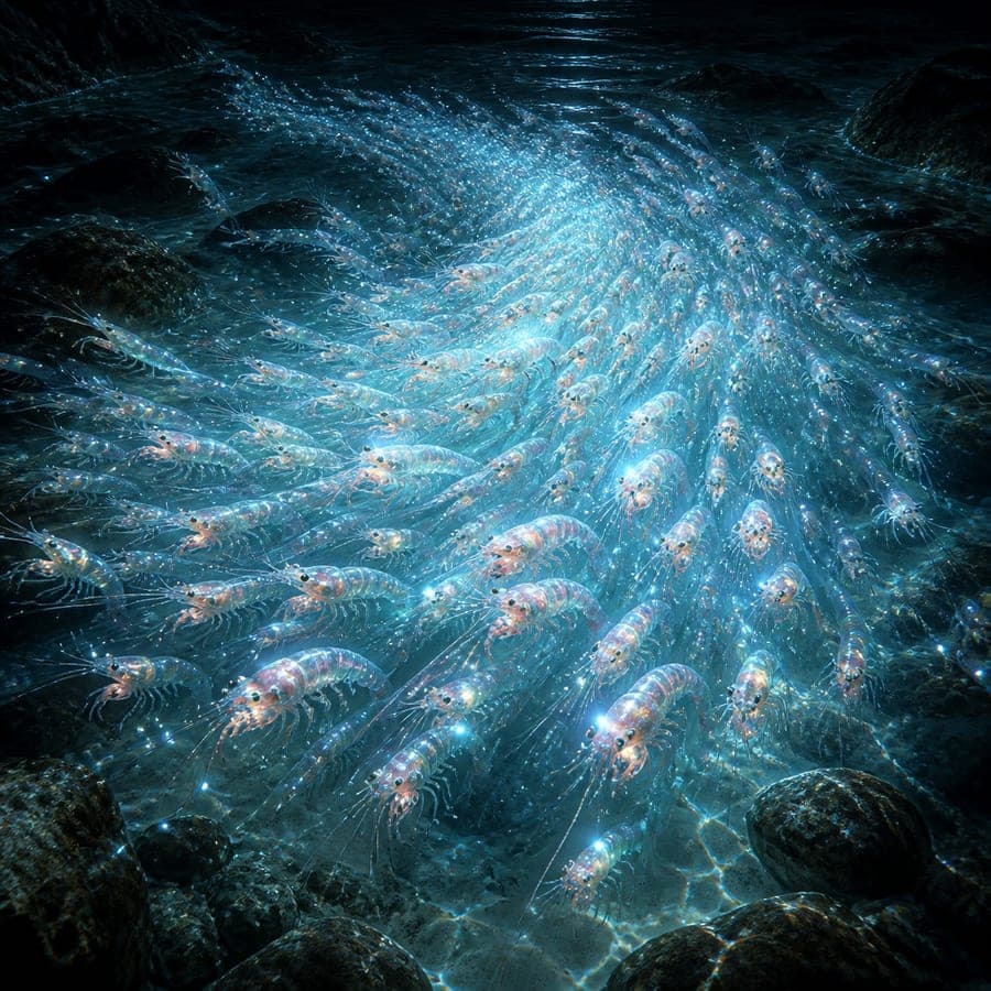 Glow Shrimp Swarm