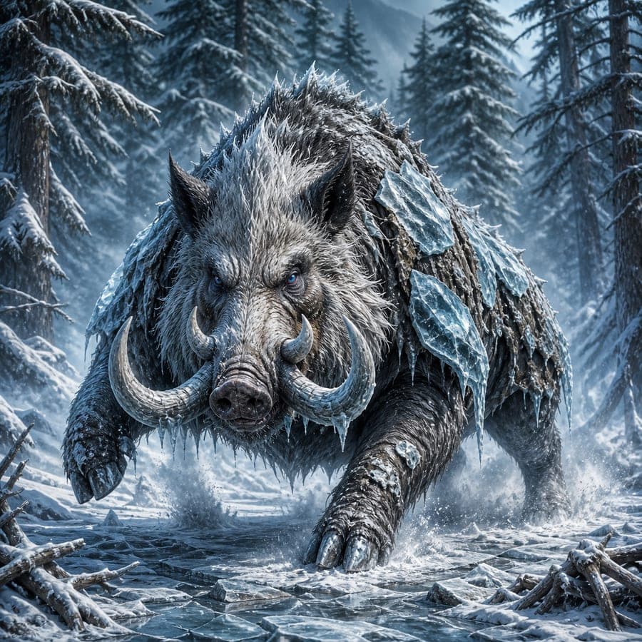 Frostbound Boar